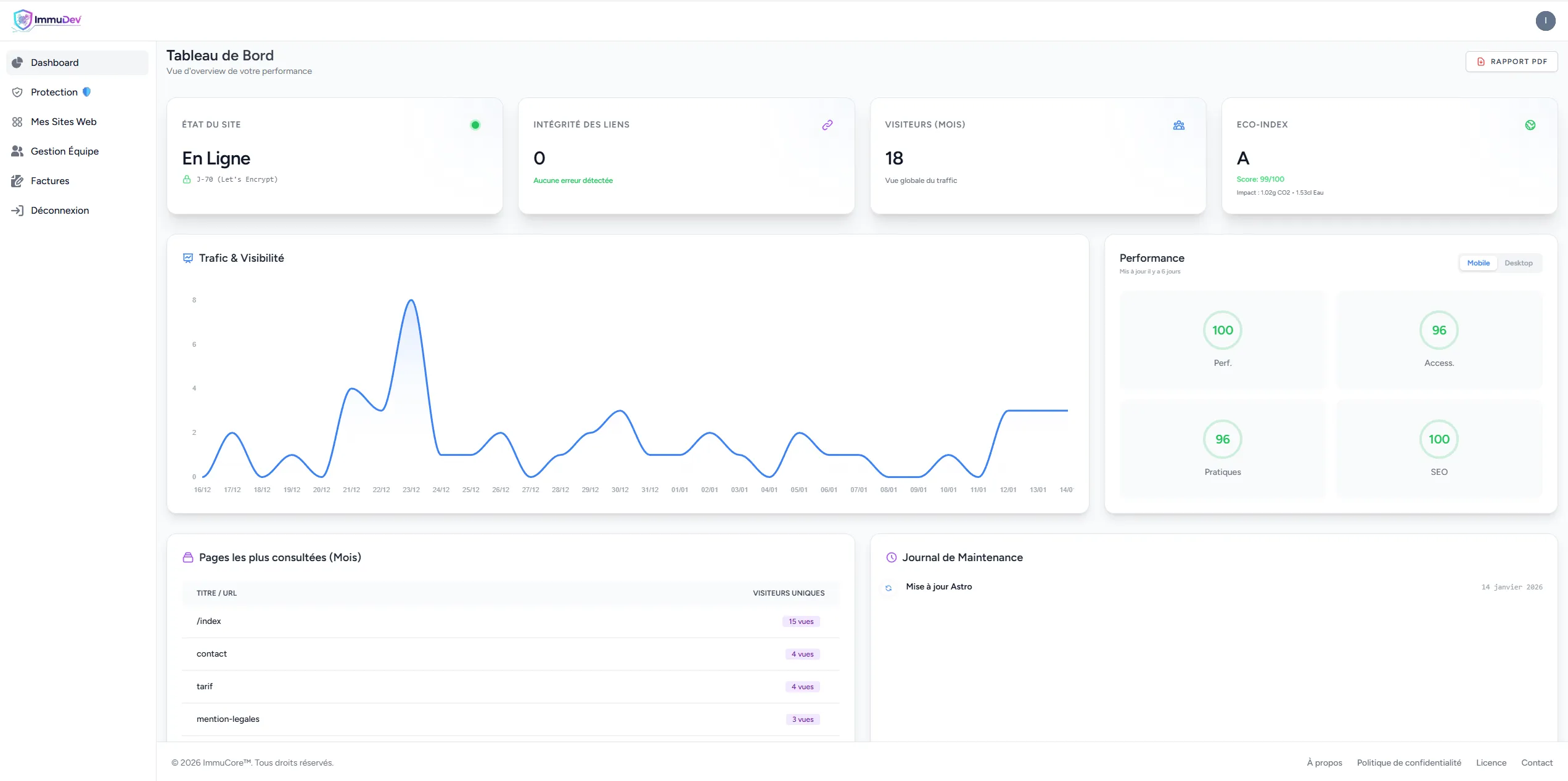 ImmuCore - Hub de Surveillance